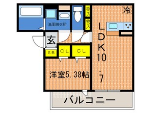 山陽ハイツの物件間取画像